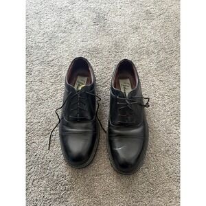 Bata Mens Black Leather Cap Toe Oxford Dress Shoes Styled in Italy Size 9